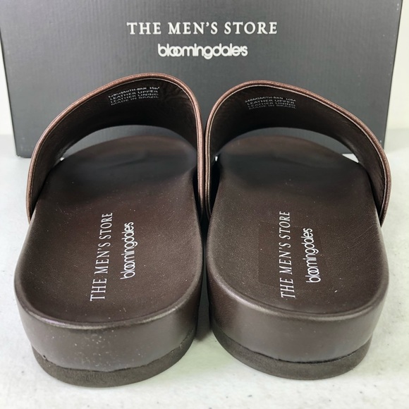 The Men’s Store Bloomingdales Smith Slide Brown Sandals - Picture 6 of 9